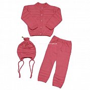 "МоёДитё" костюм из 3-х предметов "Моника" розовый "Лотос"